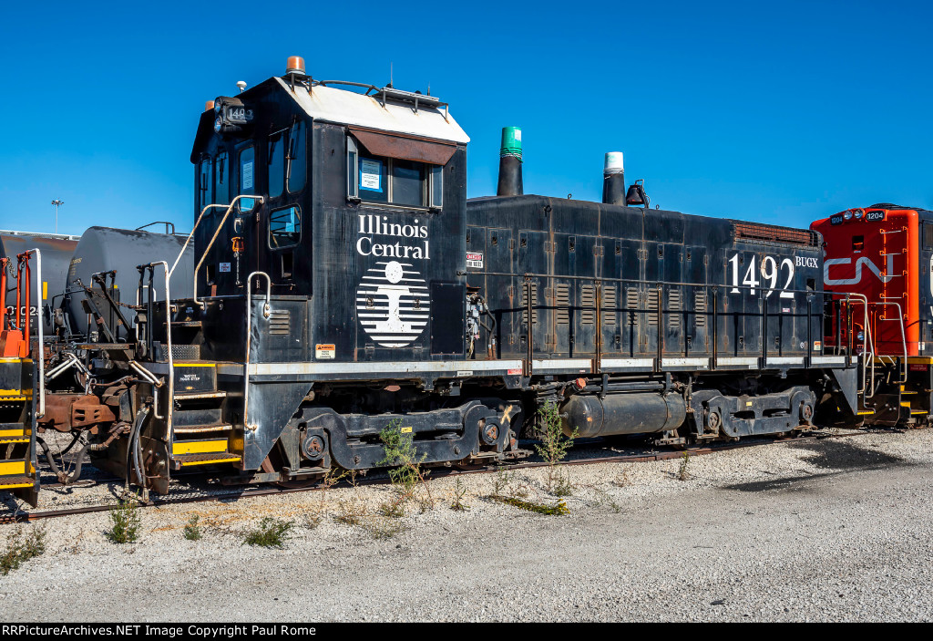 BUGX 1492, ex IC ICG 1492 EMD SW14, ex IC 9451 SW9 at BRC Clearing Yard